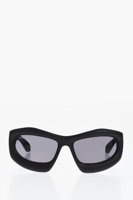 Off-white Solid Color Katoka Sunglasses With Oversized Frame In Black