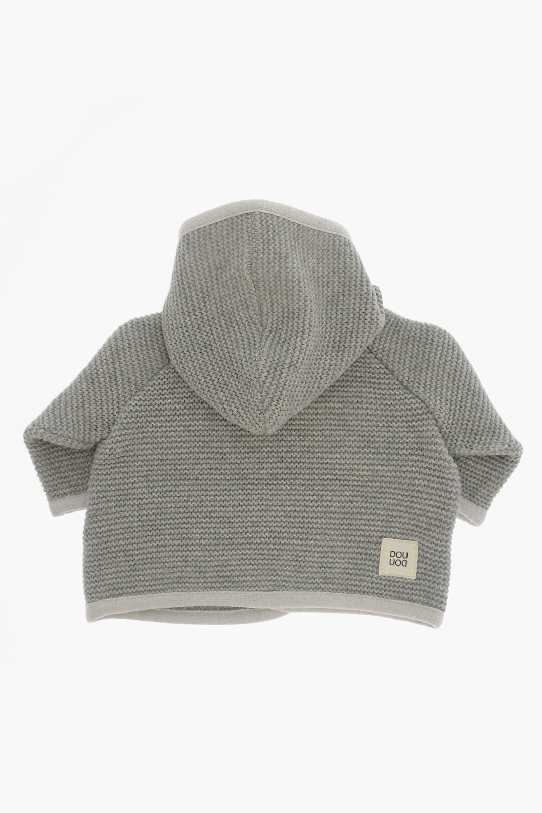 Douuod Solid Color Knitted Coat with Hood unisex children boys