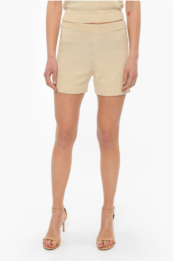 The Garment Solid Color Knitted Egypt Shorts In Gray