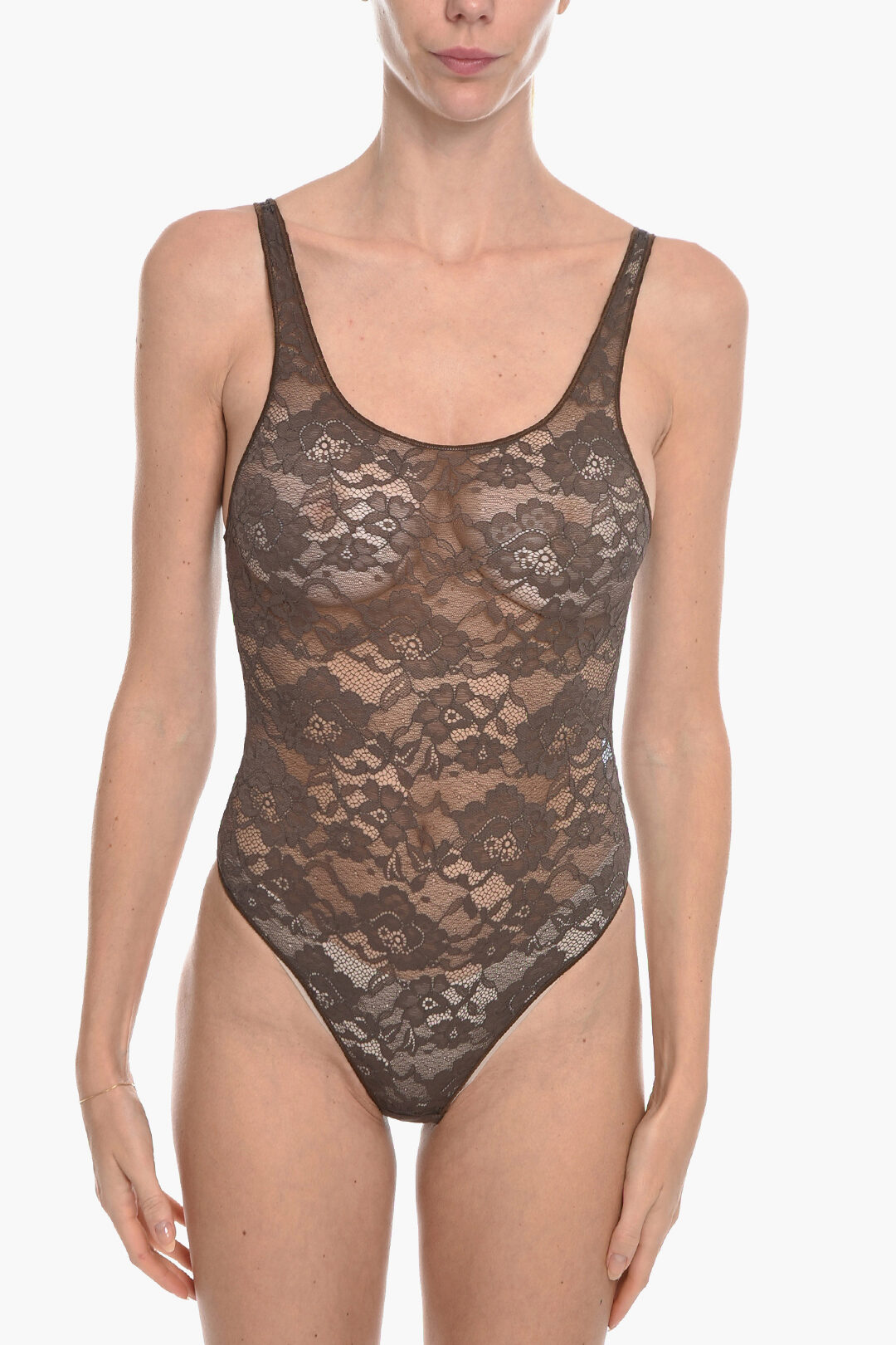 Oseree Solid Color Lace Bodysuit women - Glamood Outlet