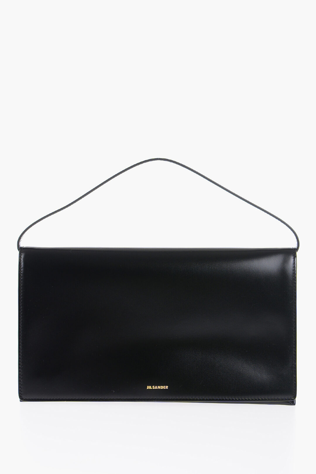 Jil Sander Solid Color Lather Bag with Removable Shoulder Strap