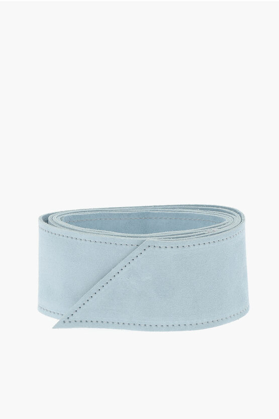 FORTE FORTE SOLID COLOR LEATHER BELT WITHOUT BUCKLE