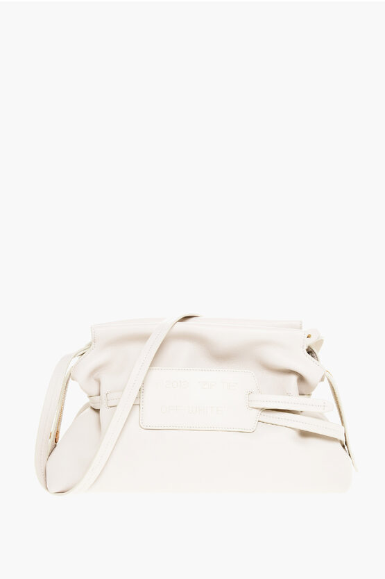 Off-white Zip Tie Leather Crossbody Bag