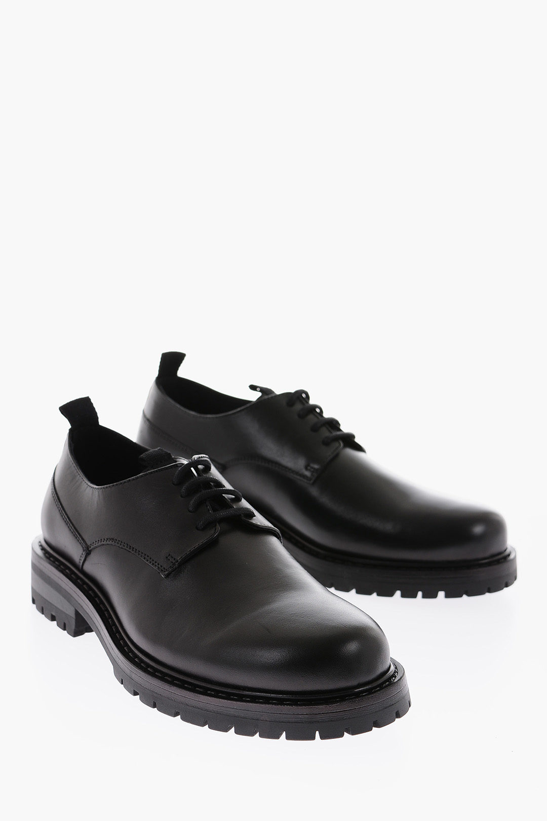 Samsoe Samsoe solid color leather FIRO Derby shoes men - Glamood Outlet