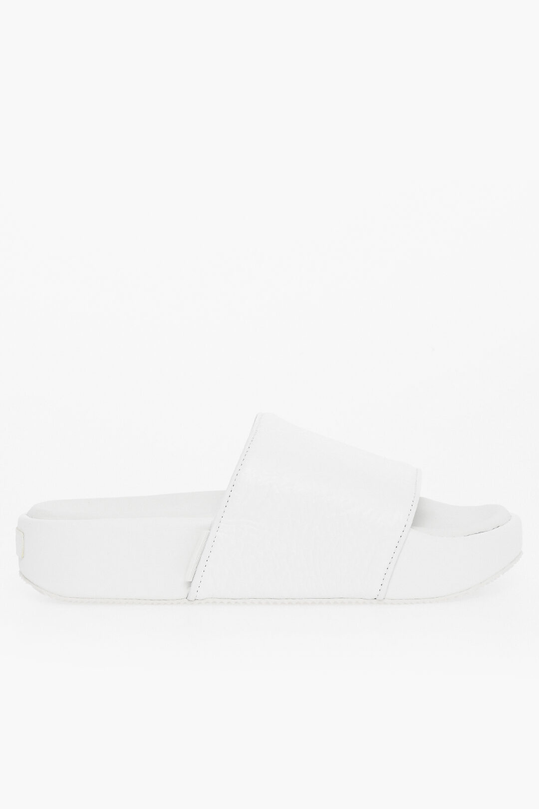 Y-3 by Yohji Yamamoto Solid Color Leather Slides with Platform 4.5cm ...