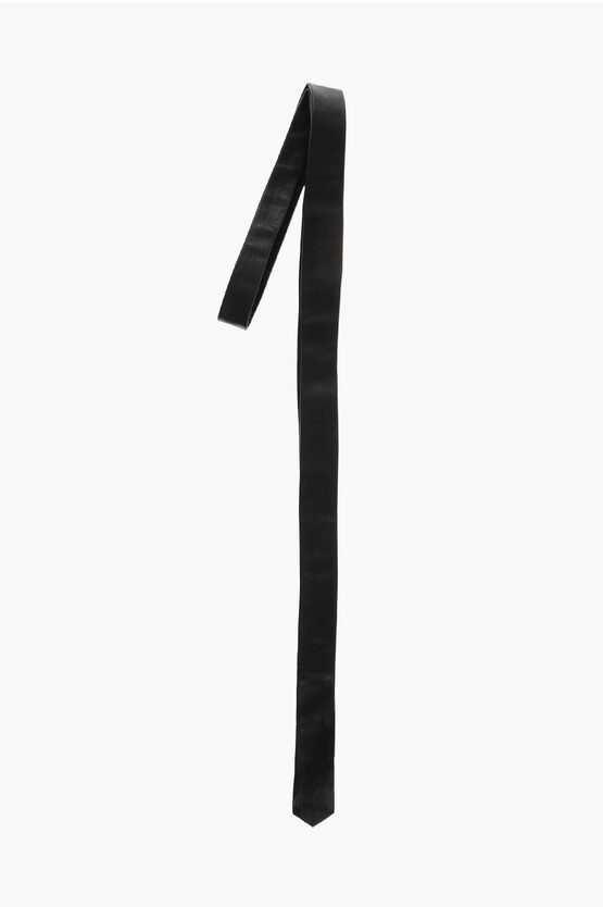 Raf Simons Solid Color Leather Tie