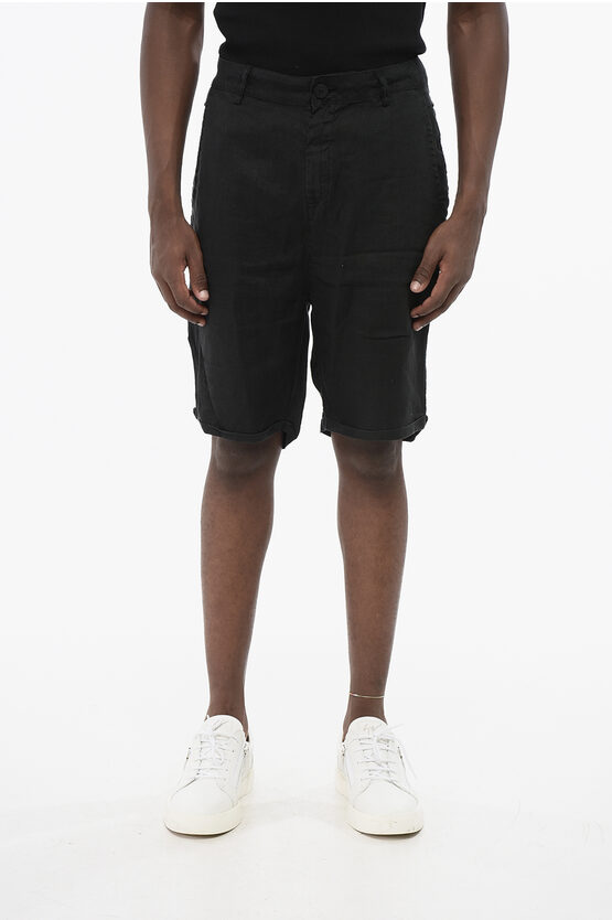 Never Enough Solid Color Linen Shorts With Belt Loops