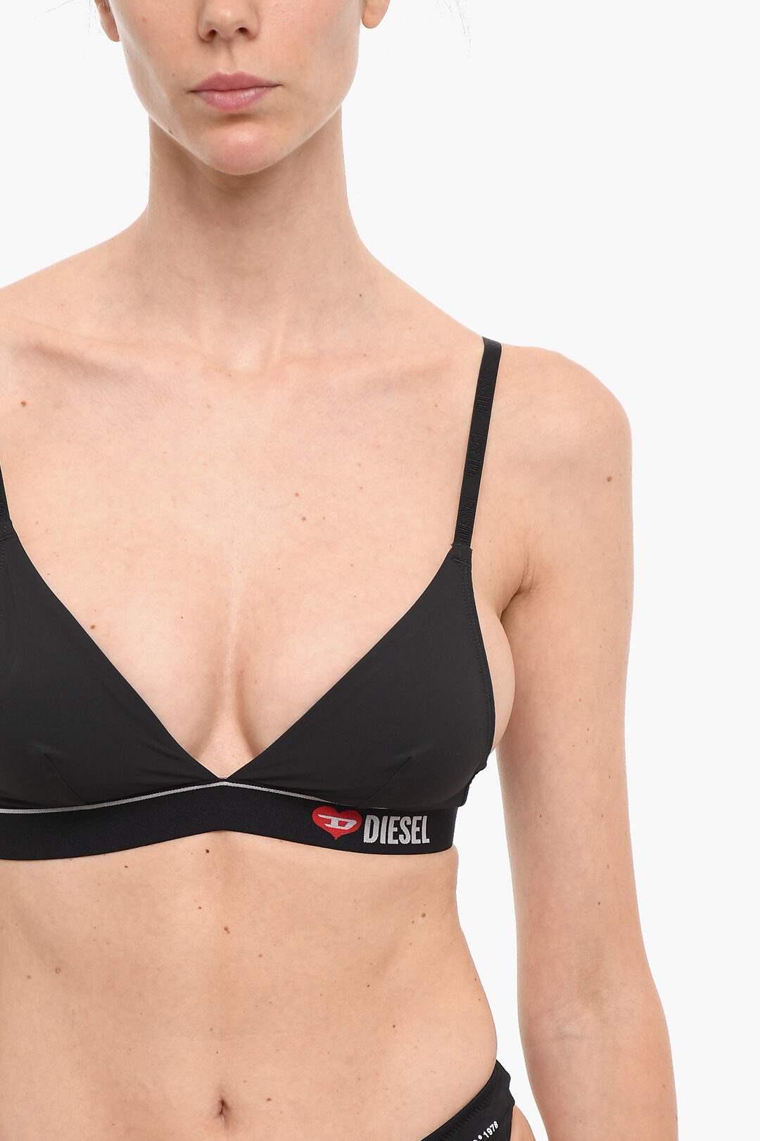 Diesel Solid Color LIZZYS Triangle Bra with Logoed Elastic Band women -  Glamood Outlet