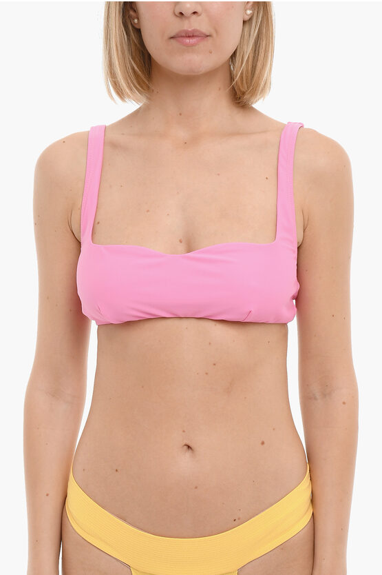 Nanushka Solid Color Lona Bikini Top In Pink