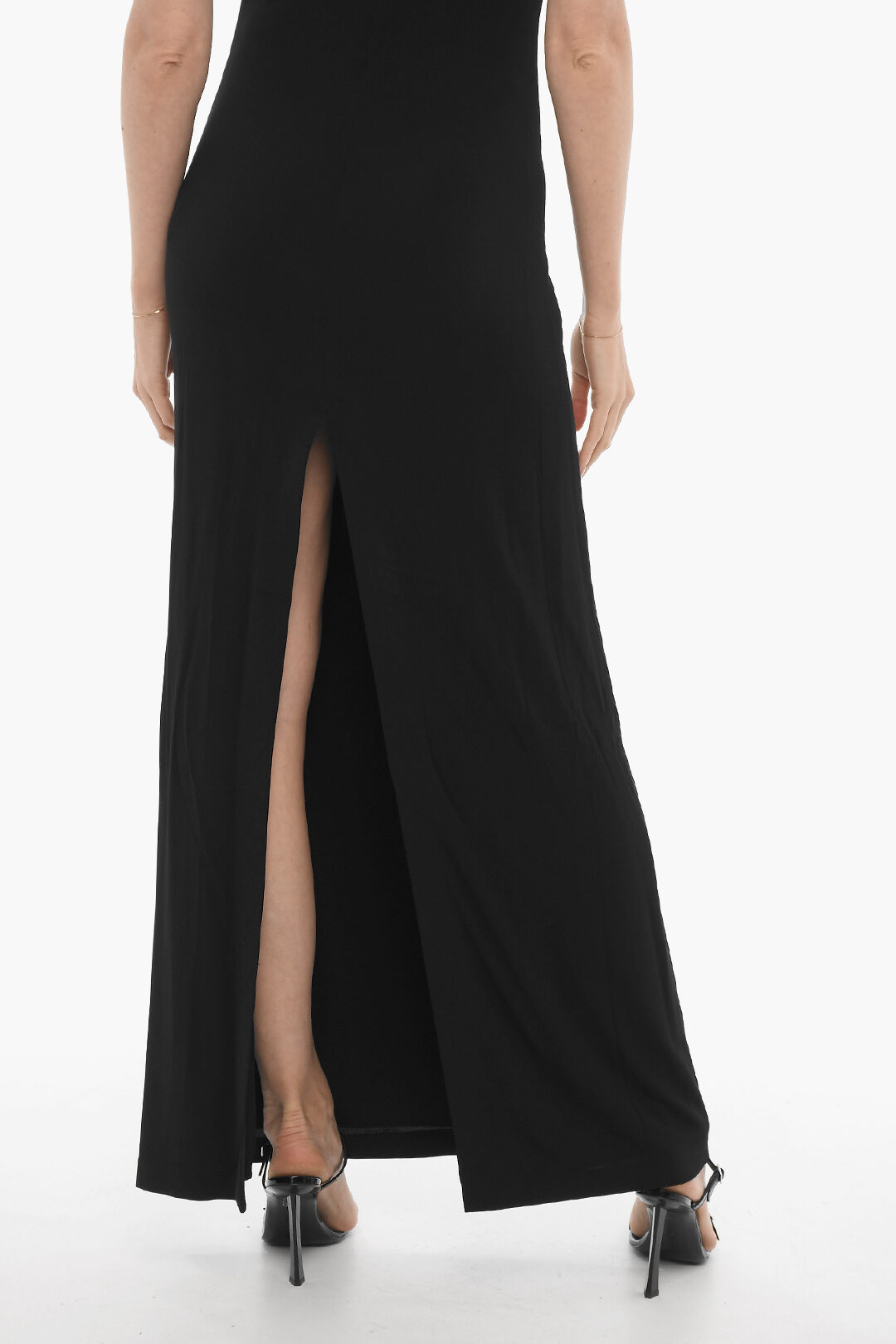 Solid Color Sleeveless Slit Long Dress