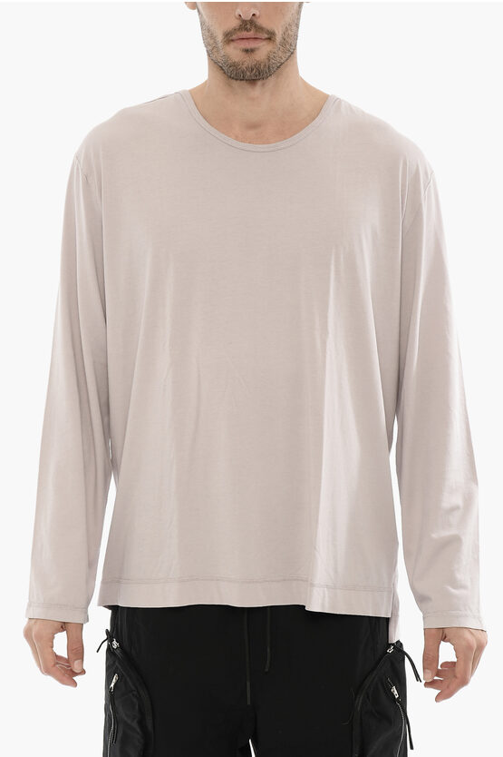 Our Legacy Solid Colour Long Sleeved Crew-neck T-shirt In Neutral