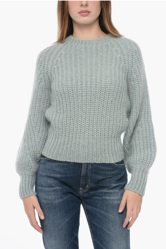 Shop Zimmermann Solid Color Luminosity Crew-neck Sweater With Raglan Sleeves