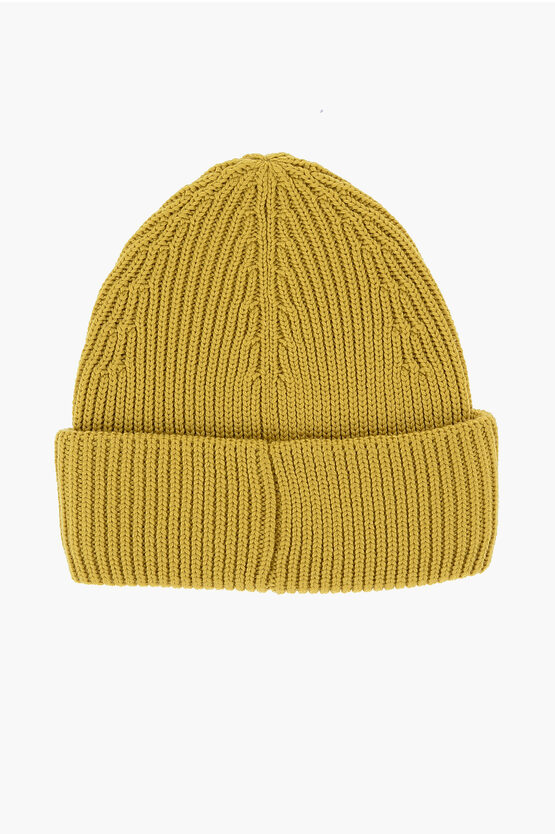 Roberto Collina Solid Color Merino Wool Beanie In Yellow
