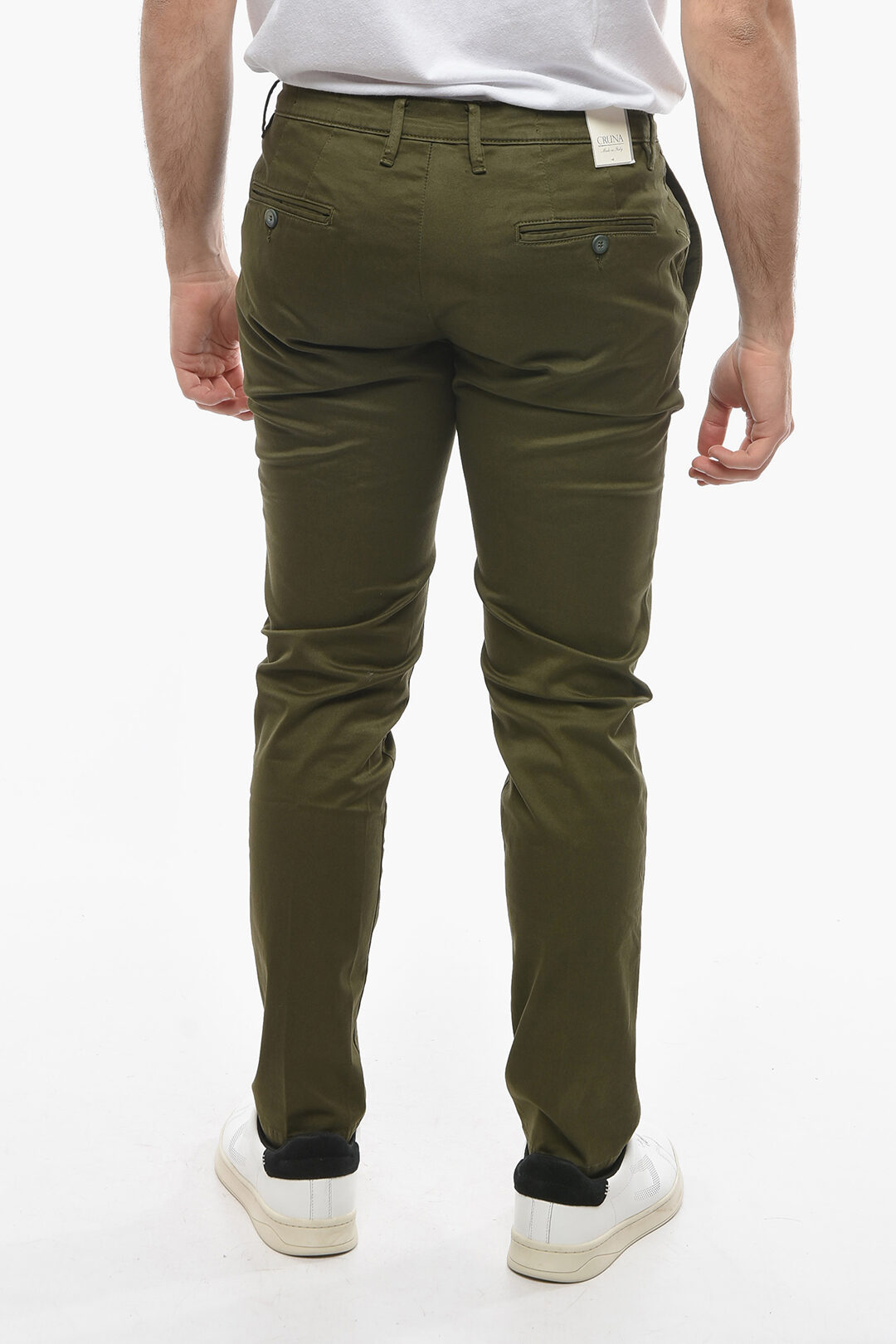 Cruna Solid Color NEWTOWN Chino Pants with Belt Loops men - Glamood Outlet