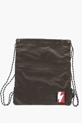 ★TOUT Y EST★ NEIL BARRETT Mini Bag Neil Barrett One EMABS1 Neil Barrett Solid Color Mini Bag with Leather Trims unisex