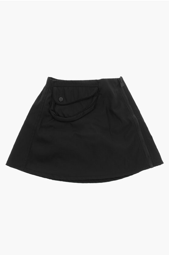 Shop Dior Solid Color Nylon Skirt With Side Zip And Pocket