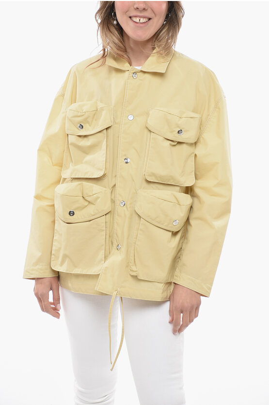 SUNNEI SOLID COLOR NYLON UTILITY JACKET