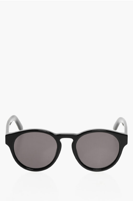 Off-white Solid Color Oakland Sunglasses With Round Lenses In Gold