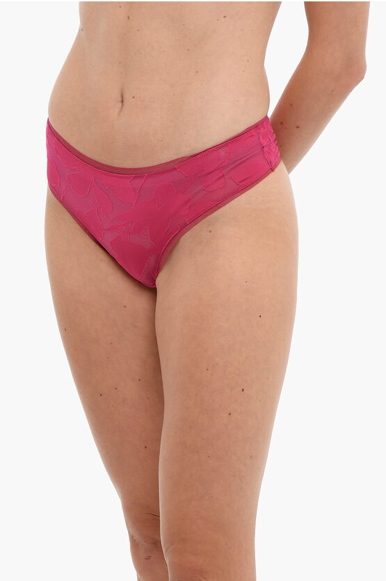 Maison Lejaby Solid Colour Ombrage Briefs In Red