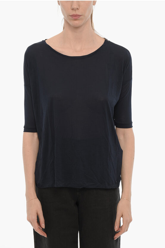 Woolrich Solid Color Oversized Crew-neck T-shirt