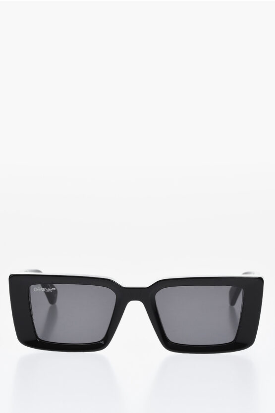 Off-white Solid Color Oversized Savannah Wayfarer Sunglasses In Black