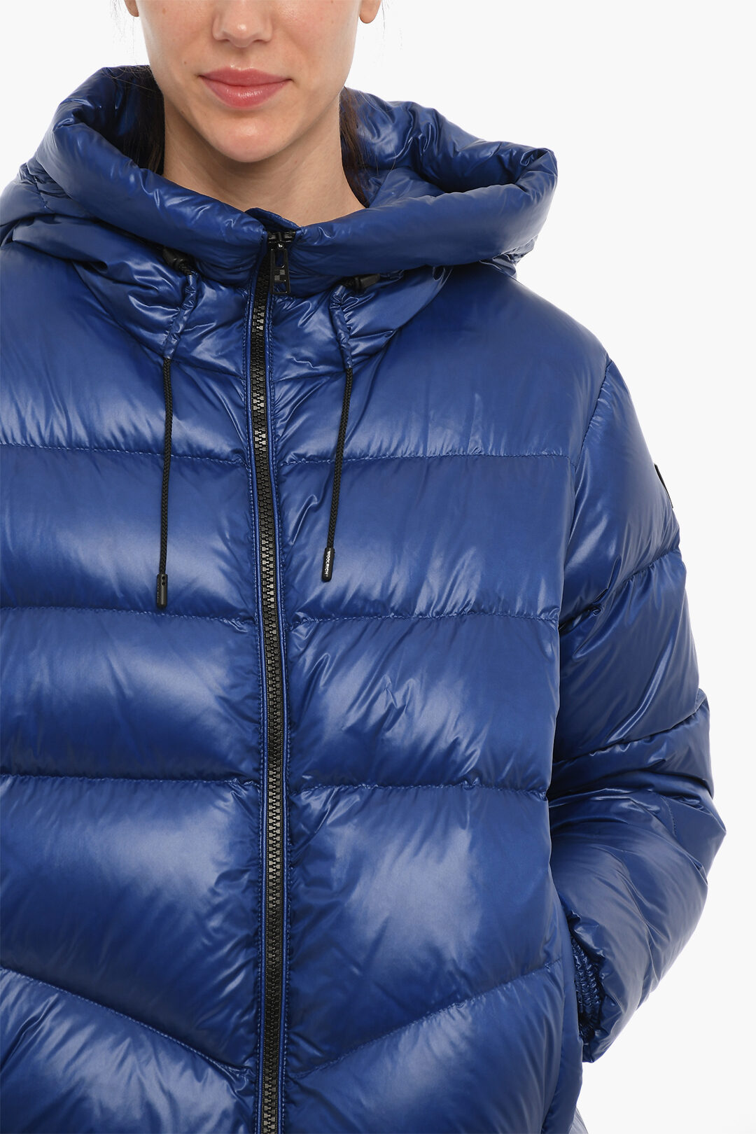 Woolrich Solid Color PACKABLE BIRCH Down Jacket with Hood