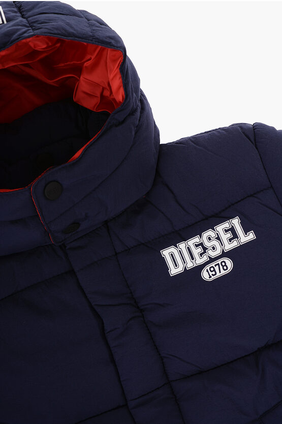 Solid Color Padded JODIT Jacket with Contrasting Logo