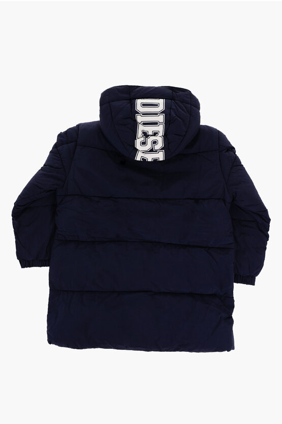 Solid Color Padded JODIT Jacket with Contrasting Logo