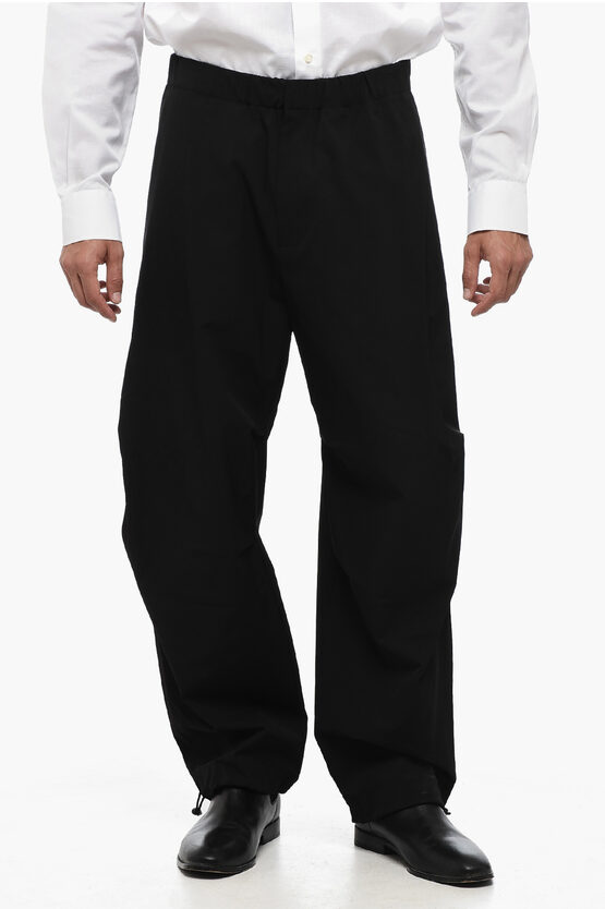 Shop Studio Nicholson Solid Color Pants With Drawsytring Waist