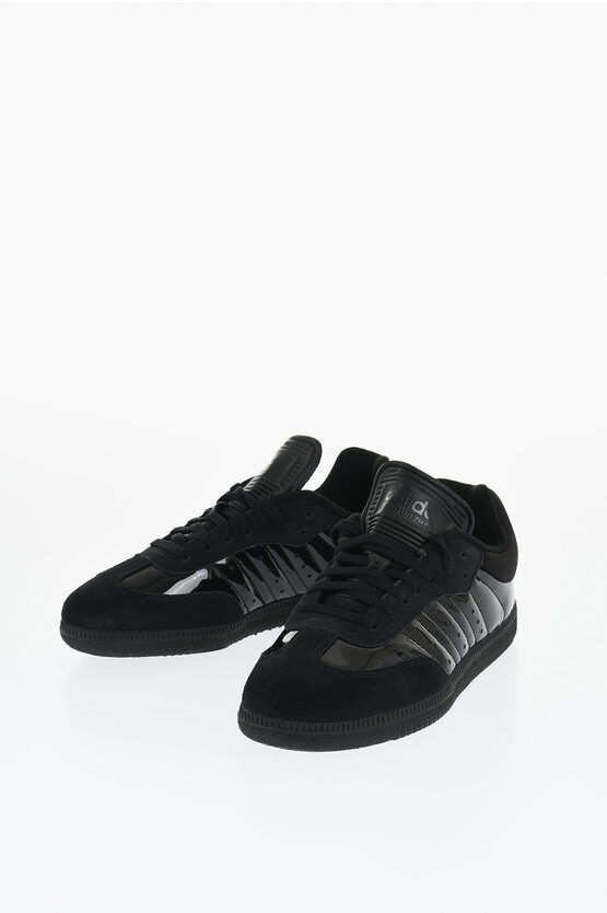 Adidas Originals Solid Color Patent Leather Dyz Samba Low-top Sneakers