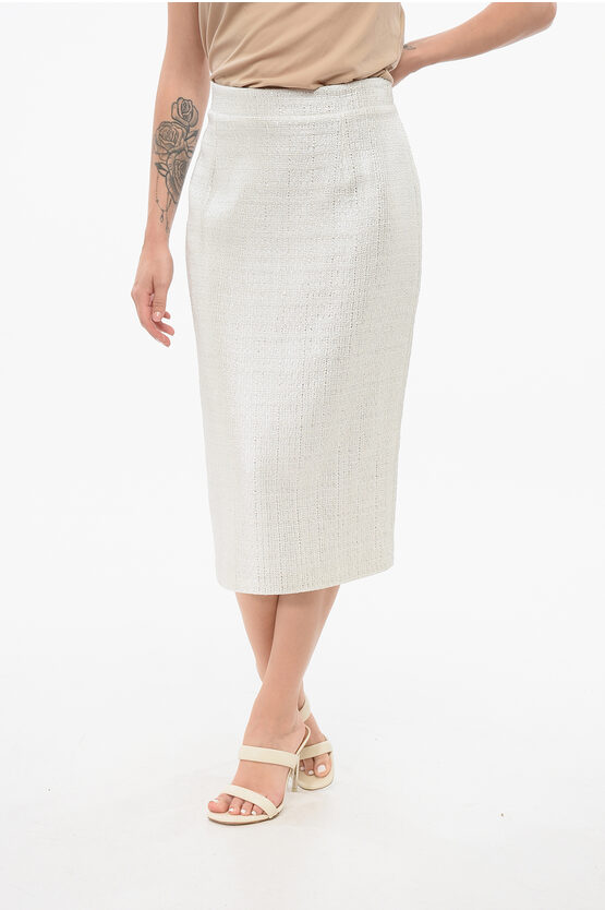 Federica Tosi Solid Color Pencil Skirt With Back Zip