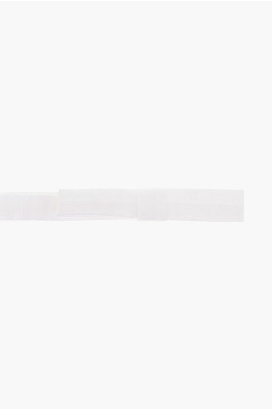 Dsquared2 Solid Color Poplin Cotton Bow Tie In White