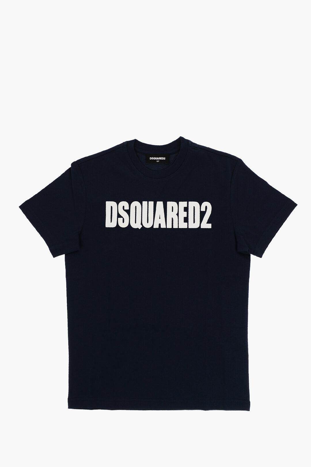 Dsquared2 Kids Solid Color RELAX Crew-neck T-Shirt with Printed Logo ...