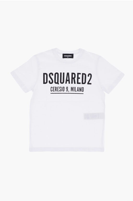 Dsquared2 Solid Color Relax T-shirt With Contrasting Logo In Black