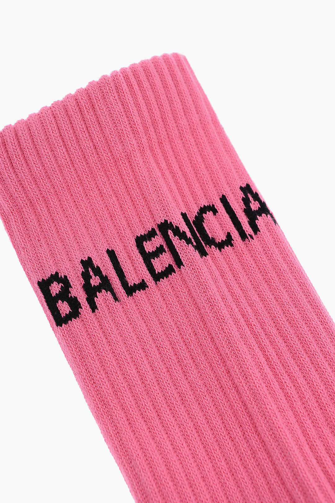 Balenciaga Solid Color Ribbed Socks with Embroidered Logo women Glamood Outlet