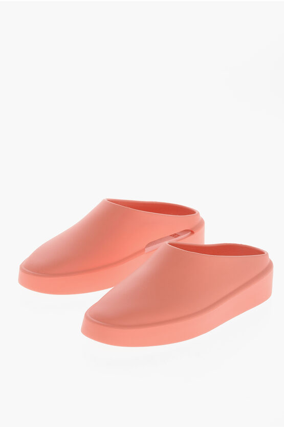 Fear Of God Solid Color Rubber Slippers In Orange