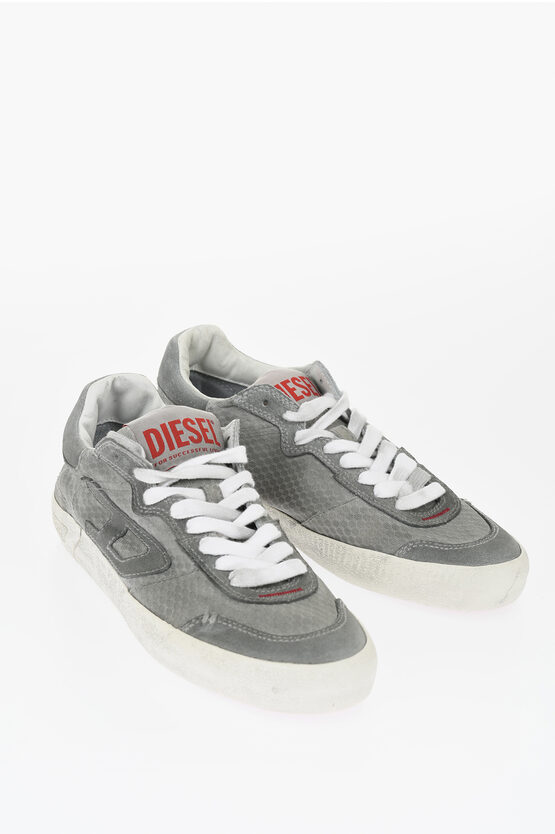 Diesel Solid Color S-leroji Low Top Sneakers With Suede Trims