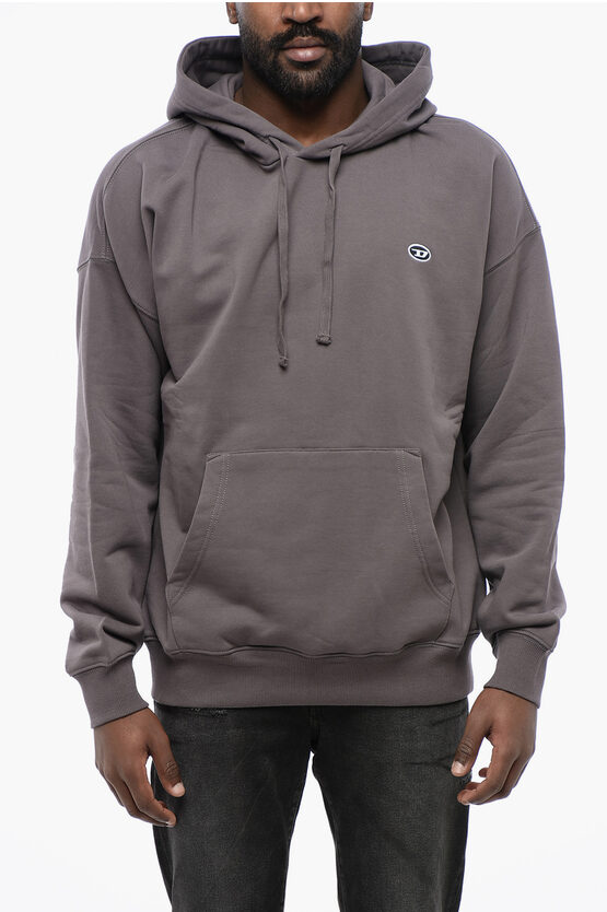 Diesel Solid Color S-rob-hood-doval-pj Hoodie With Patch Pocket