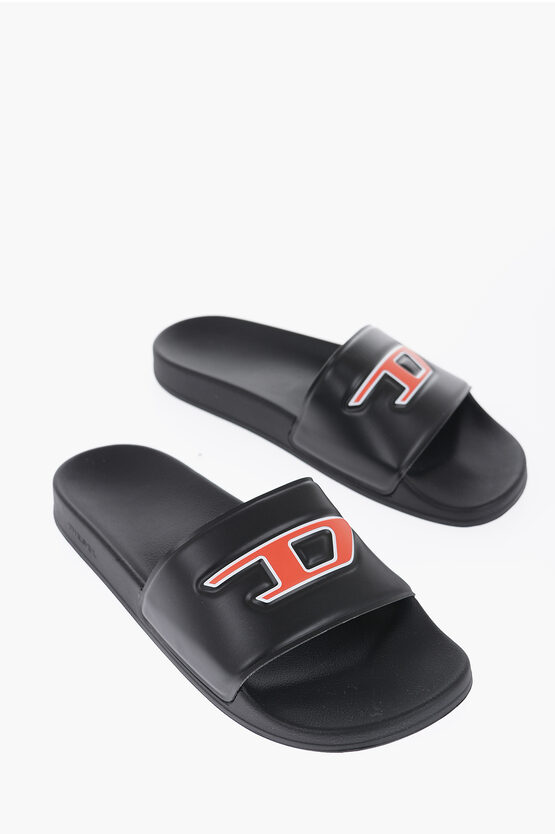 Diesel Solid Colour Sa-mayemi D Slides With Contrasting Logo In White