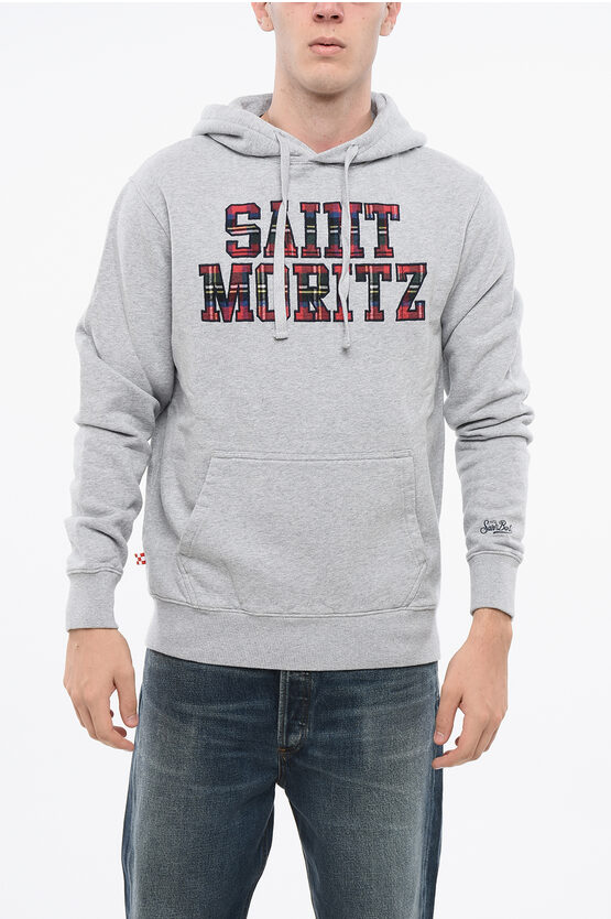 Mc2 Saint Barth Solid Color Saint Moritz Hoodie With Contrasting Detail