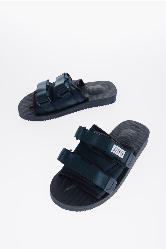 SUICOKE SOLID COLOR SANDALS WITH TOUCH STRAP CLOSURE 