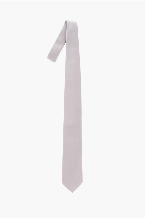 Corneliani Solid Color Satin Tie In Pink