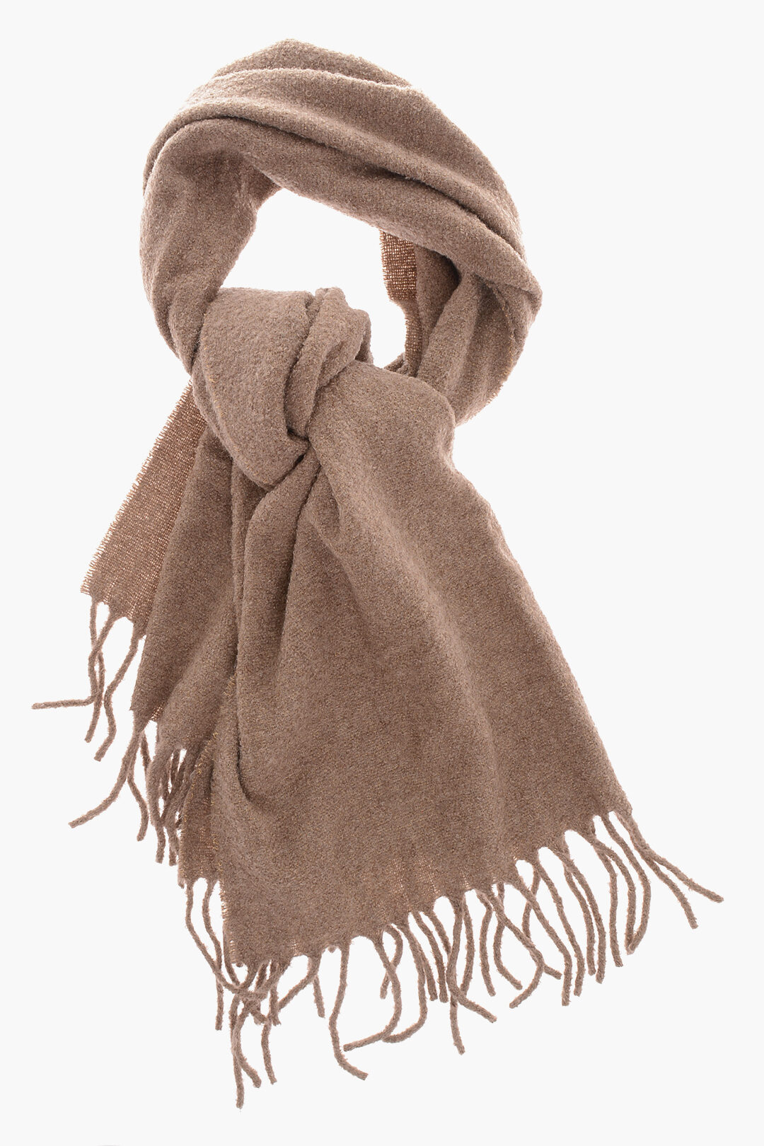 Brunello Cucinelli Solid Color Scarf With Fringes women