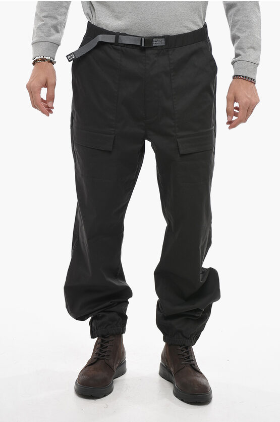 Shop Woolrich Solid Color Sea Pants With Industrial Belt