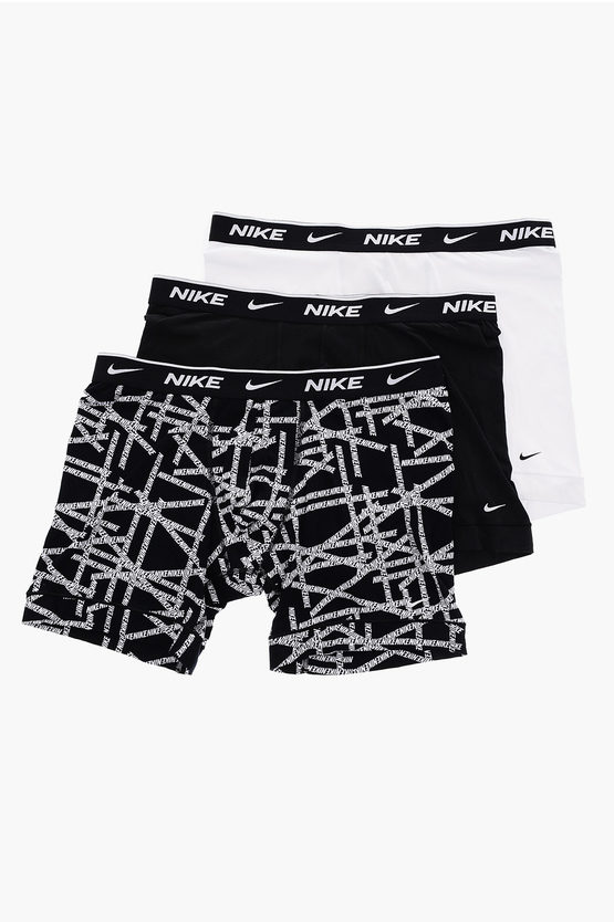 Nike Solid Colour Set 3 Boxers In Black