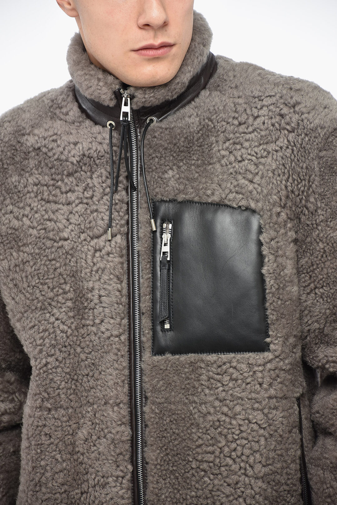 ★ロエベ★フード付き Shearling ジャケット Aviator jacket in shearling Black - LOEWE