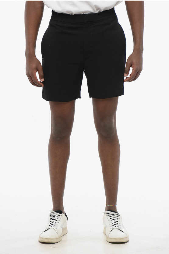 Alexander Mcqueen Solid Color Shorts With Elastic Waistband