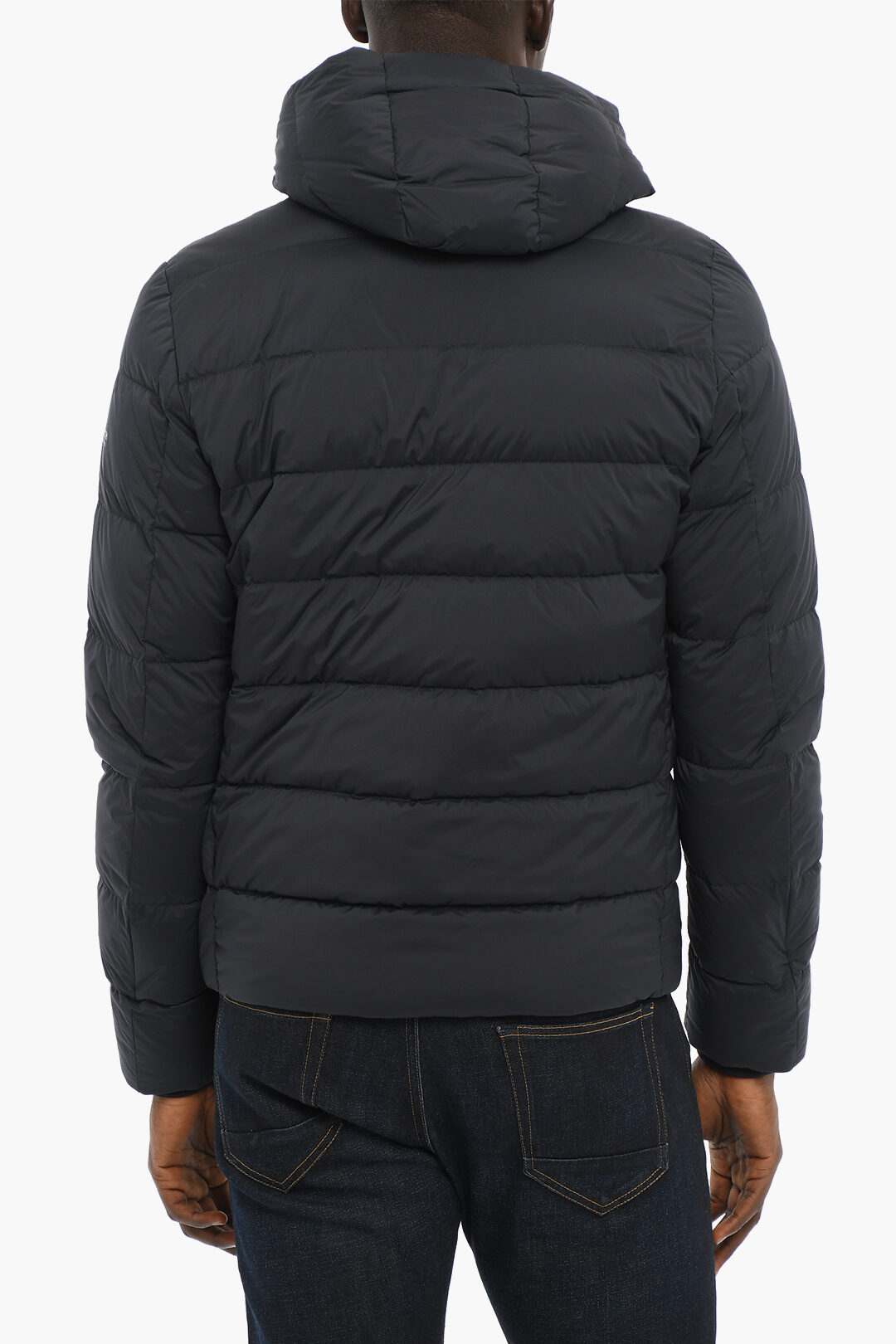 Woolrich Solid Color SIERRA Down Jacket with Hood men - Glamood Outlet