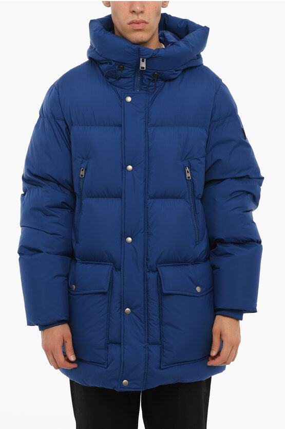Woolrich Solid Color SIERRA SUPREME Down Jacket with Snap Buttons men ...