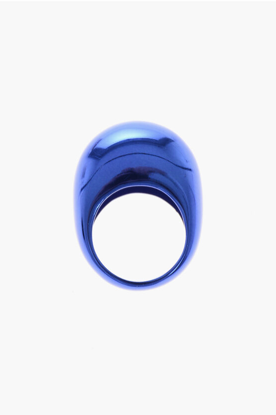 Dans Les Rues Solid Color Signet Ring In Blue